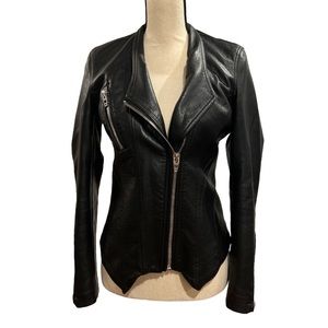 BLANK NYC Black Faux Leather Moto Jacket